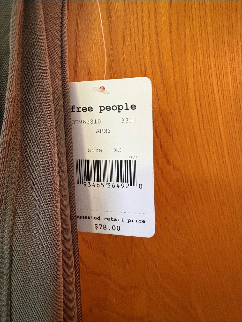 Free People Olive-Taupe Wrap Maxi Skirt XS - Picture 4 of 8